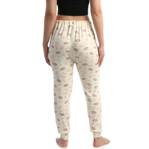 Pantalones de gimnasio para mujer en talla grande Pantalones de jogging de seda con estampado de sublimación con logotipo Ropa de invierno de estilo callejero - Product Image 3