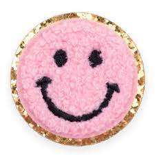 ร้อนขายส่งที่กําหนดเองแววหน้ายิ้มเหล็กบนเสื้อผ้าเคสโทรศัพท์แพทช์ chenille - Product Image 2