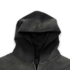 Sudadera con capucha Fabricantes Estilo roto Vintage Lavado con ácido Conjunto de Sudadera con capucha de invierno de gran tamaño Chándal unisex Chándal personalizado - Product Image 3