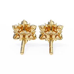 18K <b>Gold</b> Unique <b>Earring</b> with Lab-Grown Diamond Premium Diamond <b>Earrings</b> - Product Image 4