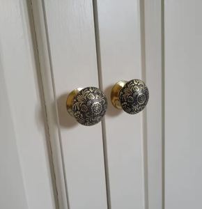 round blue & gold knob <b>pull</b> cabinet for home dresser <b>door</b> cabinet furniture decorative kitchen wardrobe <b>handle</b> knobs - Product Image 3