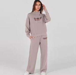 ชุดเสื้อมีฮู้ดสำหรับผู้หญิงชุดวอร์มฟิตเนสกางเกงวิ่งขายาวสำหรับผู้หญิงชุดโอเวอร์ไซส์2025ฤดูหนาว - Product Image 3