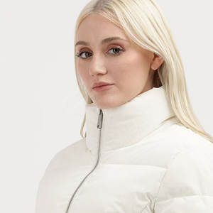 Wholesale Ladies Winter Puffer <b>Jacket</b> Warm Satin Hood Slim Cotton-<b>Padded</b> Coat Printed Shearling Leather Breathable <b>Waterproof</b> - Product Image 5