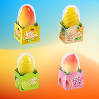 Vente en gros de crème glacée 3D multi-saveurs, délicieuse combinaison de fruits : ananas, mangue, fraise, raisin, chocolat