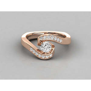 Bague solitaire en or 10 carats pour femmes, diamant cultivé en laboratoire - Product Image 5