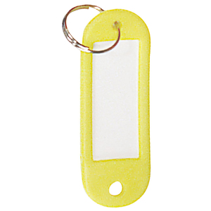 Portachiavi Giallo con Porta Etichetta - Product Image 1