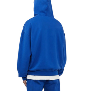 Sudadera de invierno con capucha informal holgada para hombre con logotipo personalizado al por mayor patrón sólido bordado superior técnicas de tinte forrado superventas - Product Image 2