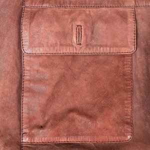 Veste en cuir avec manches en laine pour hommes Veste en cuir lavé et ciré avec doublure légère et détachable Vestes d'été et d'hiver - Product Image 3