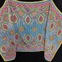 Nuova sciarpa di lino di cotone da donna monocromatica di colore chiaro Organza Ara Tari ricamo lavoro Dupatta per tutti gli abiti