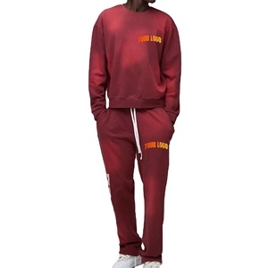 ชุดวอร์มคอกลมมีฮู้ดและกางเกงวอร์มทรงปล่อยออกมาแผ่นปะกรดซักได้ตามต้องการ - Product Image 1