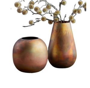 Jarrones de Metal de escritorio, juego de decoración del hogar de dos centros de mesa de boda, jarrones de flores pulidos brillantes para decoración de mesa de boda - Product Image 3