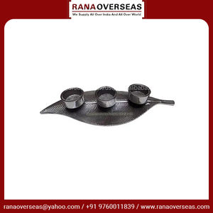 Bougeoir de 3 tasses en forme de feuille de décoration d'événement en aluminium de la meilleure qualité pour la décoration d'événement Décoration de mariage au prix du marché - Product Image 5
