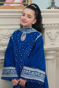 Charmant Lehenga Choli traditionnel pakistanais pour filles, brodé, en tissu acrylique, style formel, multifonctionnel pour les fêtes - Product Image 4