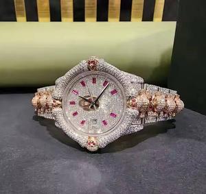 2025 probador de paso automático mecánico 11 estilo Hip Hop Iced Out Skull VVS Moissanite Dial Display Lab Grown Diamond Watch Reloj - Product Image 2