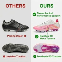 Chaussures de football professionnelles FG pour hommes et femmes, crampons de foot pour terrain souple, fournisseur personnalisé en gros