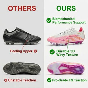 Chaussures de football professionnelles FG pour hommes et femmes, <span class=keywords><strong>crampons</strong></span> de <span class=keywords><strong>foot</strong></span> pour terrain souple, fournisseur <span class=keywords><strong>personnalisé</strong></span> en gros - Product Image 3