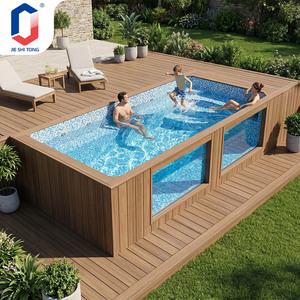 Piscina sobre suelo de fibra de vidrio todo en uno para resort o casa de huéspedes con equipo completo. - Product Image 2