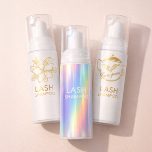 Nettoyant Moussant Personnalisé Blanc pour Cils et Paupières avec Logo, 50ml 100ml 200ml, OEM Disponible, Démaquillant et Nettoyant pour Cils et Outils - Product Image 1