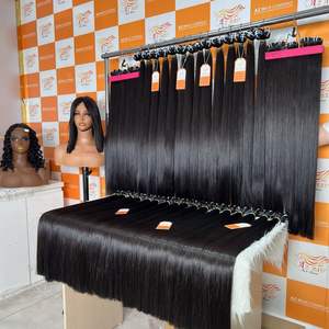 Extensiones de cabello Remy vietnamita de alta calidad 100%, paquete de cabello humano sin procesar de trama recta a granel, sin mezclar - Product Image 1