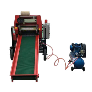 Meilleur moteur diesel emballage d'ensilage de riz paille maïs mini presse à foin ronde machine à balles rouleau d'emballage d'herbe de luzerne prix de vente - Product Image 2