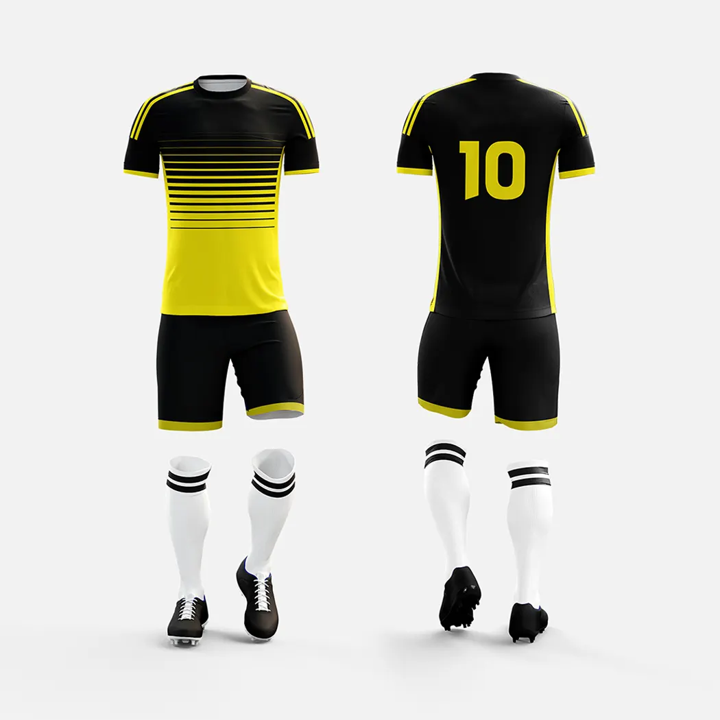 Nouveaux ensembles d'uniformes de football personnalisés à la mode maillot de football par sublimation maillot de football en polyester