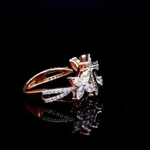 Zircon Diamond Moissanite Wedding Fine Fashion Rose Gold Anillos casuales para damas para cualquier ocasión - Product Image 2