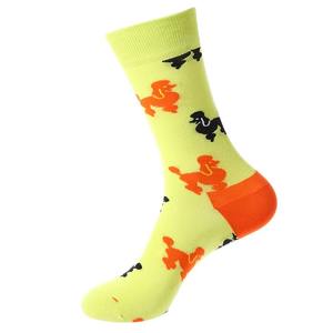 Calcetines estampados con logotipo personalizado para hombre, 100% de algodón, de alta calidad, transpirables, suaves y cálidos, a la moda, estirables, calcetines de longitud media para hombre - Product Image 6