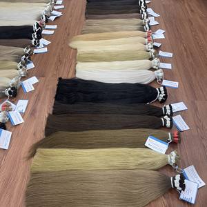 Extensions de cheveux Remy vietnamiennes en vrac Vente en gros Cheveux 100% humains droits naturels Super doublement étirés Grand stock - Product Image 1