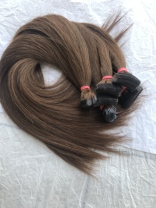 Cinta suave de color liso sin procesar, cabello humano liso Remy, cutícula virgen, 100% sin procesar, n. ° 6 - Product Image 4