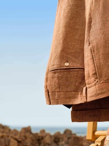 Mill Price 54%<b>LINEN</b> 44%COTTON 2%SPANDEX Europe FASHION STYLE CASUAL Pant DYED Quick Dry Breathable - Product Image 6