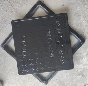 Tapa de Alcantarilla Cuadrada de FRP Negra Rigan, 24x24 Pulgadas, Capacidad de 3.5 Toneladas, Ligera, Anticorrosiva, Ecológica, 13.2 Libras para Grandes Aplicaciones - Product Image 4