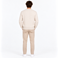 Pull 100% personnalisé en laine mérinos de haute qualité à col rond pour hommes