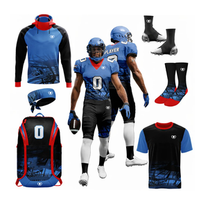 Nouveauté 2025 : Tenues de football américain personnalisées, ensembles de vêtements de sport imprimés par transfert thermique, 100 % polyester, Offre Spéciale - Product Image 1