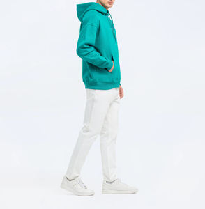 Sweat à capuche personnalisé de haute qualité lourd 100% coton noir à épaules tombantes pull à capuche imprimé sweats à capuche d'hiver pour hommes - Product Image 2