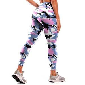 Leggings de yoga pour femmes, taille plus, en gros, personnalisés, sublimation, décontractés, motif uni, avec impression élégante - Product Image 1