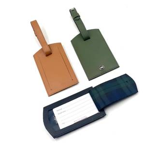 Étiquette de bagage en cuir personnalisée de luxe avec logo étiquettes de bagage de voyage de compagnies aériennes vierges étiquettes de bagage de luxe en vrac LLT-0041F - Product Image 1