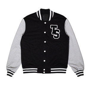 เสื้อแจ็คเก็ตวาร์ซิตี้สำหรับผู้ชาย คอตั้ง ผ้าขนสัตว์ผสมเชนิลล์  โลโก้ด้านหน้า กันลม ระบายอากาศได้ดี แห้งเร็ว ปรับแต่งได้ - Product Image 1