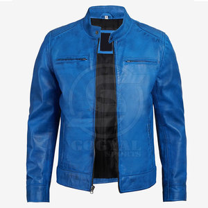 Best Men's Lightweight Leather Jacket Cow Skin Stand Collar Front Logo Eco-Friendly Breathable Windproof Casual <b>Winter</b> Outdoor - Product Image 1