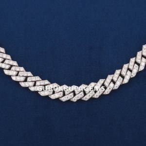 Passe diamant testeur 925 argent Moissanite diamant bijoux fins glacé 6.5mm Hip Hop Moissanite chaîne à maillons cubains - Product Image 4