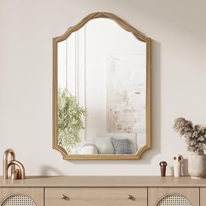 Miroir à cadre en bois, miroirs muraux irréguliers, forme unique, support mural, miroir nuage d'art moderne, pour salon, chambre à coucher - Product Image 3