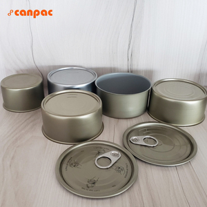 2 pièces en fer blanc de 84mm de diamètre 4-6 de conception personnalisée pour l'emballage de conserves de viande et de pain en acier gratuit VIDE - Product Image 1