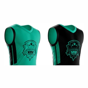 Conjuntos de uniformes de baloncesto reversibles personalizados transpirables que absorben la humedad Anti-UV de talla grande estampado de verano - Product Image 5