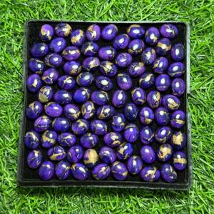 AAA + คุณภาพสูงที่กำหนดขนาดเอง8X10รูปไข่คาโบชอนธรรมชาติสีม่วงทองแดงคิงแมนเทอร์ควอยซ์อัญมณีหลวม kingman Arizona - Product Image 1