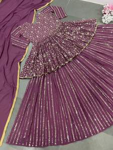 Lehenga Choli-ropa de boda para mujeres, tejido de imitación con bordado de Georgette, a la moda - Product Image 3