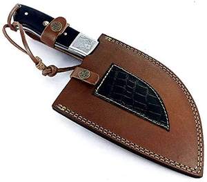 2025 couperet de couteau serbe en acier au carbone fait main professionnel avec lame tranchante de rasoir et gaine en cuir en vente - Product Image 6