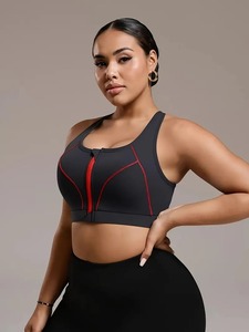 Meilleures ventes OEM, soutien-gorge de sport à impact élevé pour femme, séchage rapide, gym, fitness, yoga, hauts avec logo avant, style simple - Product Image 6