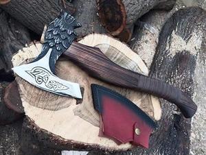 Tête de hache viking en acier au carbone de qualité industrielle, hache à double lame personnalisée pour l'extérieur - Product Image 2