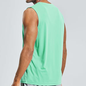 Wholesale <b>Men's</b> Sleeveless Sports Running Tank Top Quick Dry Breathable <b>Vest</b> Custom Logo Wholesale Custom Logo <b>Gym</b> Tank Top <b>Men</b> - Product Image 4