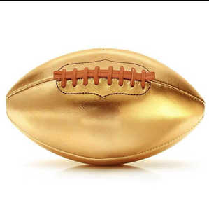 Ballon de rugby souple de couleur personnalisée de fabricant élevé quantité en vrac approvisionnement direct d'usine ballon de rugby en cuir fabriqué - Product Image 5