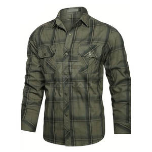 Chemises en flanelle à manches longues 100% coton, coupe classique, tailles personnalisées, boutonnées, sur mesure, de qualité supérieure, vêtements décontractés, respirantes pour l'automne - Product Image 2